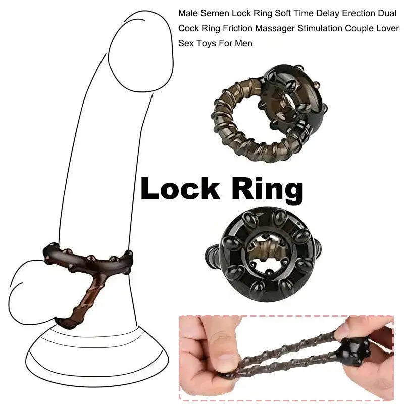 Black silicone cock ring with enlarger, designed for stronger erections and long-lasting performance, by SHOPEZRA L.L.C.
