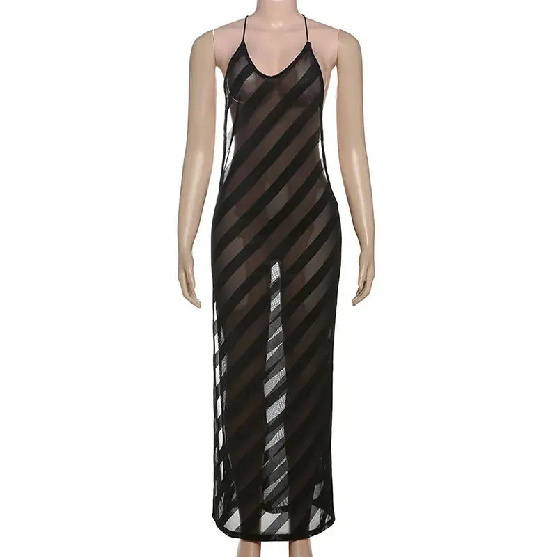 Black Evening Dresses For Women Clothing Backless Vestidos Elegantes Para Mujer See Through Sexi Night Dress Hot Club Outfit SHOPEZRA L.L.C.
