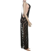 Black Evening Dresses For Women Clothing Backless Vestidos Elegantes Para Mujer See Through Sexi Night Dress Hot Club Outfit SHOPEZRA L.L.C.