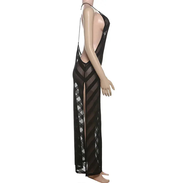 Black Evening Dresses For Women Clothing Backless Vestidos Elegantes Para Mujer See Through Sexi Night Dress Hot Club Outfit SHOPEZRA L.L.C.