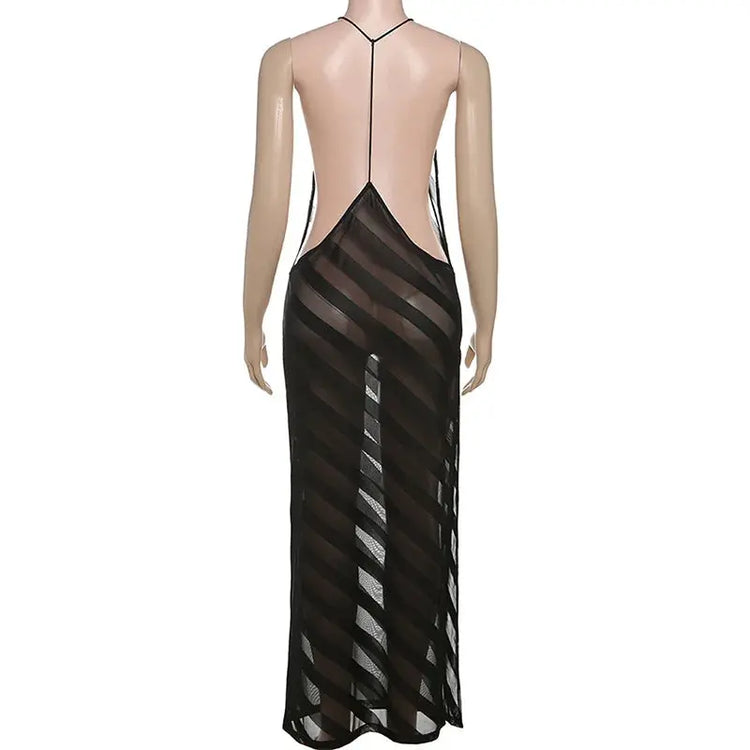 Black Evening Dresses For Women Clothing Backless Vestidos Elegantes Para Mujer See Through Sexi Night Dress Hot Club Outfit SHOPEZRA L.L.C.
