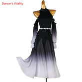 Modern Dance Dress Stand-Up Collar Mesh Sleeve Long Skirt Performance Clothing High-End Custom Child Woman Competition Clothes SHOPEZRA L.L.C.