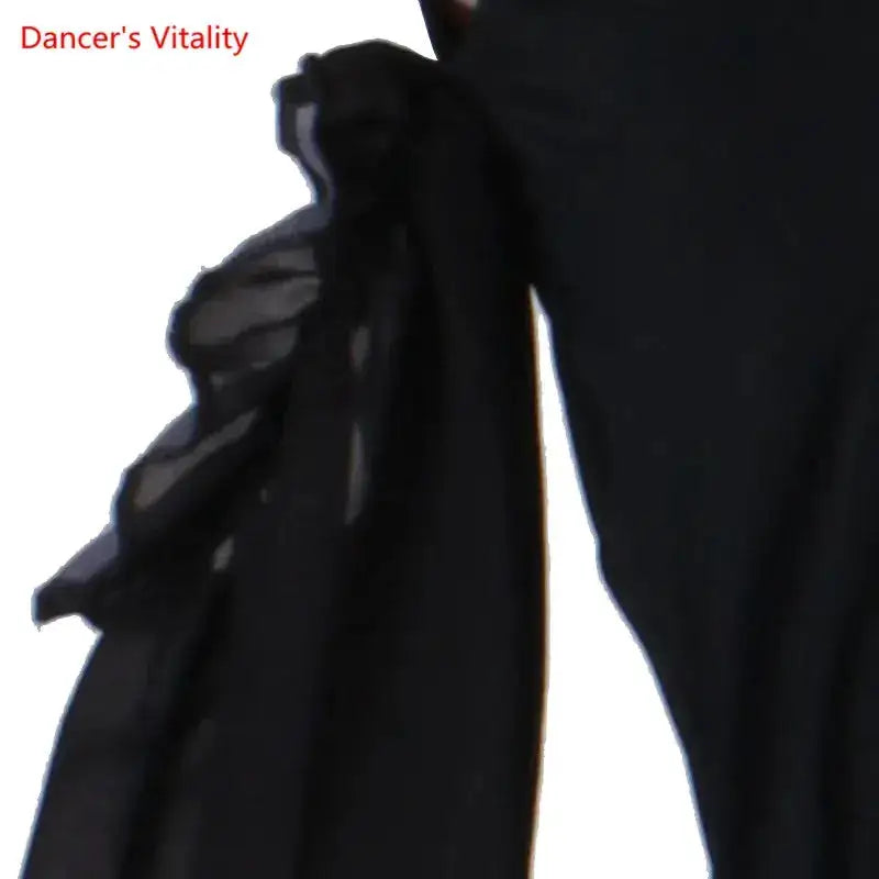 Modern Dance Dress Stand-Up Collar Mesh Sleeve Long Skirt Performance Clothing High-End Custom Child Woman Competition Clothes by Dropshipman