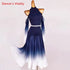 Modern Dance Dress Stand-Up Collar Mesh Sleeve Long Skirt Performance Clothing High-End Custom Child Woman Competition Clothes by Dropshipman