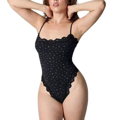 LACE THONG BODYSUIT Cross-border Explosions Lace Sling Triangle Body Shaping Clothes by Dropshipman