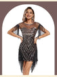 1920s Flapper Sequins Great Gatsby Cocktail Party Dress Sexy Retro Dress Wedding Dress Shop Dinner Dress Embroidered Dress SHOPEZRA L.L.C.