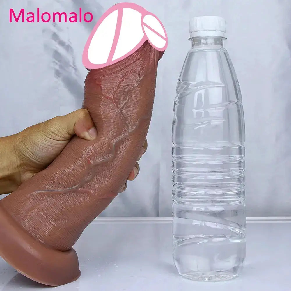 Huge Realistic Soft Dildo Man Big Glans Small Cock Masturbators Double Layer Penis Women Anal Sex Toy Suction Cup Adults Dick by Dropshipman