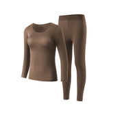 Seamless Thermal Underwear Set for Women, Invisible Thermal Thin Base Layer, Temperature-Regulating Autumn Long-Sleeve Top and Long Pants SHOPEZRA L.L.C.