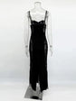 Tossy Lace Hollow Out Slim Halter Dresses Female Backless High Waist Patchwork Printed Party Dress Evening Women&