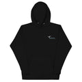 Unisex black hoodie with Seagull Shores embroidery by SHOPEZRA L.L.C., featuring a casual fit and detailed seagull design.