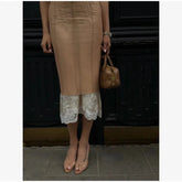 Women Sheer Mesh Overlay Midi Dress Waist Cinched Sleeveless Spaghetti Strap 2026 Summer Accessories Trendy Classy Lady Outfits SHOPEZRA L.L.C.