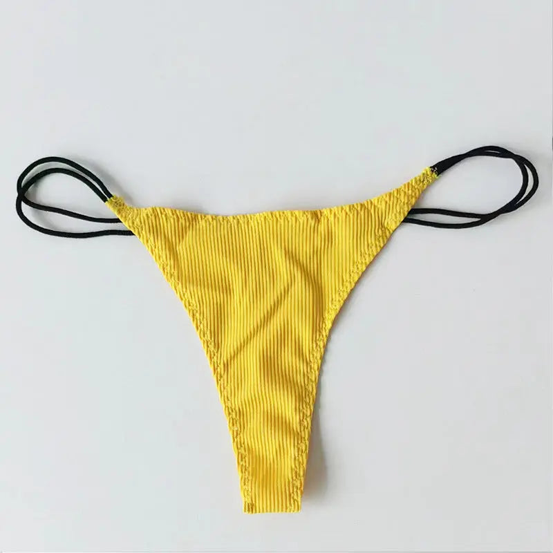 Black women's Lycra cotton T pants with breathable thong, stylish and comfortable, from SHOPEZRA L.L.C., suitable for European and US fashion.