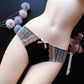 Eisseide Nähte Mesh nahtlose Unterwäsche Damen sexy reine Spitze Kante atmungsaktiver Baumwollzwickel antibakterieller Mid-Waist Slip