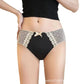 Eisseide Nähte Mesh nahtlose Unterwäsche Damen sexy reine Spitze Kante atmungsaktiver Baumwollzwickel antibakterieller Mid-Waist Slip