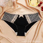 Eisseide Nähte Mesh nahtlose Unterwäsche Damen sexy reine Spitze Kante atmungsaktiver Baumwollzwickel antibakterieller Mid-Waist Slip
