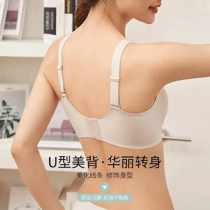 Modal Seamless Underwear for Women, Large Size, No Steel Ring, Push-Up Bra, Anti-Slip, Breathable, Lightweight, Seamless, Anti-Sagging by Dropshipman