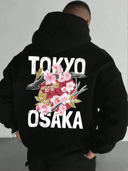 Plum blossoms that can withstand severe cold Print Mans Retro Loose Hoodie Fleece Warm Fashion Hoody Unisex Basics Clothing by Dropshipman