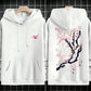 Plum blossoms that can withstand severe cold Print  Mans Retro Loose Hoodie  Fleece Warm Fashion Hoody Unisex Basics Clothing SHOPEZRA L.L.C.