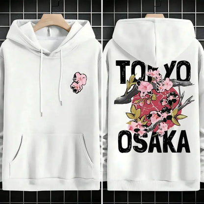 Plum blossoms that can withstand severe cold Print Mans Retro Loose Hoodie Fleece Warm Fashion Hoody Unisex Basics Clothing by Dropshipman