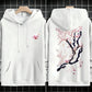 Plum blossoms that can withstand severe cold Print  Mans Retro Loose Hoodie  Fleece Warm Fashion Hoody Unisex Basics Clothing SHOPEZRA L.L.C.