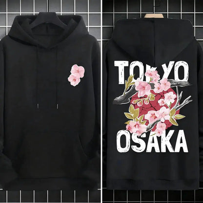 Plum blossoms that can withstand severe cold Print Mans Retro Loose Hoodie Fleece Warm Fashion Hoody Unisex Basics Clothing by Dropshipman