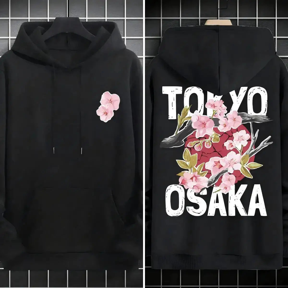Plum blossoms that can withstand severe cold Print Mans Retro Loose Hoodie Fleece Warm Fashion Hoody Unisex Basics Clothing by Dropshipman