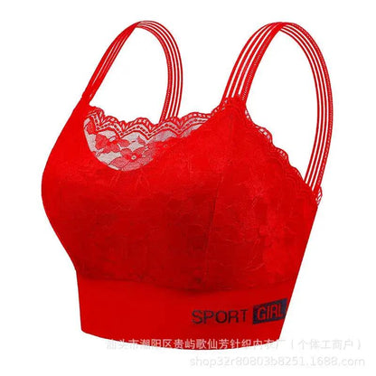 New Sexy French Style Lace Bra Beautiful Back Anti-Light Breathable Non-Steel Ring Gather-up Underwear Women&