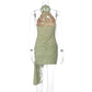 Townlike Ribbon Lace Slim Bodycon Dress Women Halter Mini 2025 Summer Dress Backless Nightclub Sexy Party Dresses SHOPEZRA L.L.C.