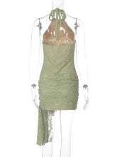 Townlike Ribbon Lace Slim Bodycon Dress Women Halter Mini 2025 Summer Dress Backless Nightclub Sexy Party Dresses SHOPEZRA L.L.C.