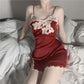 First Love Fun Underwear Feminine Transparent Tease Home Underwear Suspenders Temptation Sexy Pajamas Nightdress Set