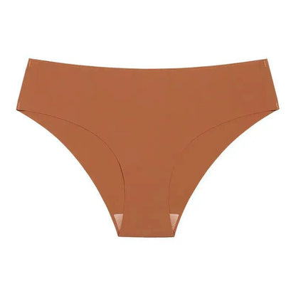 2024 autumn and winter explosions European-style seamless ice silk underwear breathable skin-friendly nude sports waist plus size ladies triangle by Dropshipman