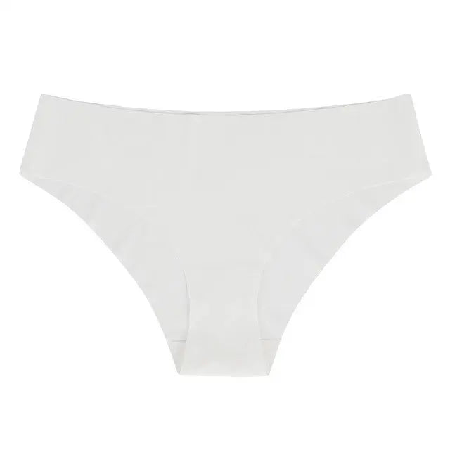 Black seamless ice silk underwear by SHOPEZRA L.L.C., breathable, skin-friendly, plus size women's sports triangle underwear for autumn and winter.
