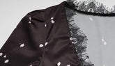 Ahagaga Eelgant Dresses For Women Patchwork Lace Floral V-Neck Short Sleeves Slim Fit Bodycon Trend Sheath Femlae Vestidos Robes SHOPEZRA L.L.C.