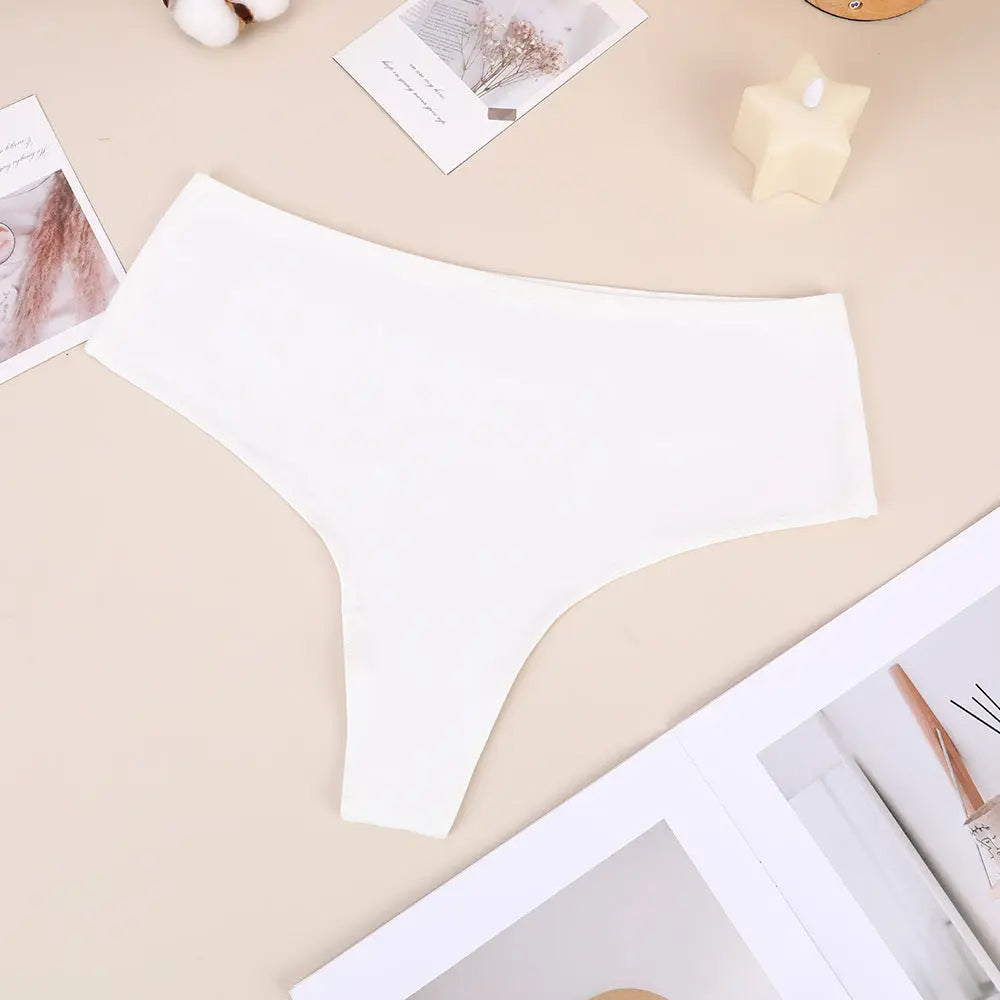 Black Bethke high waist briefs by SHOPEZRA L.L.C., pure cotton, high elastic, high split, comfortable, solid color women's underwear.