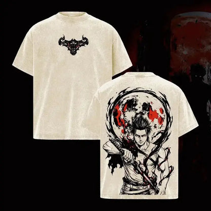 Black Clover Anime Printed T-shirt Yami Sukehiro Washed T Shirt Men Women Clothing Oversized Short Sleeve Cotton Tees Tops by Dropshipman