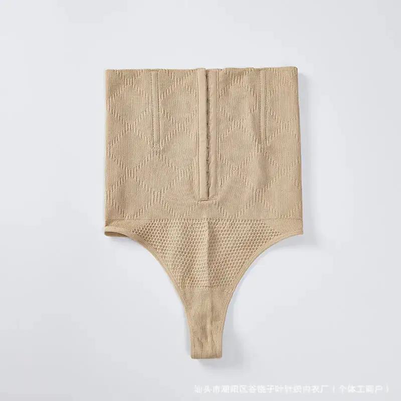 Cross-Border High-Waisted Tummy Control Thong Plus Size Butt-Lifting Tummy-Tightening Waist-Shaping Corset Button Shapewear Upgraded Version by Dropshipman