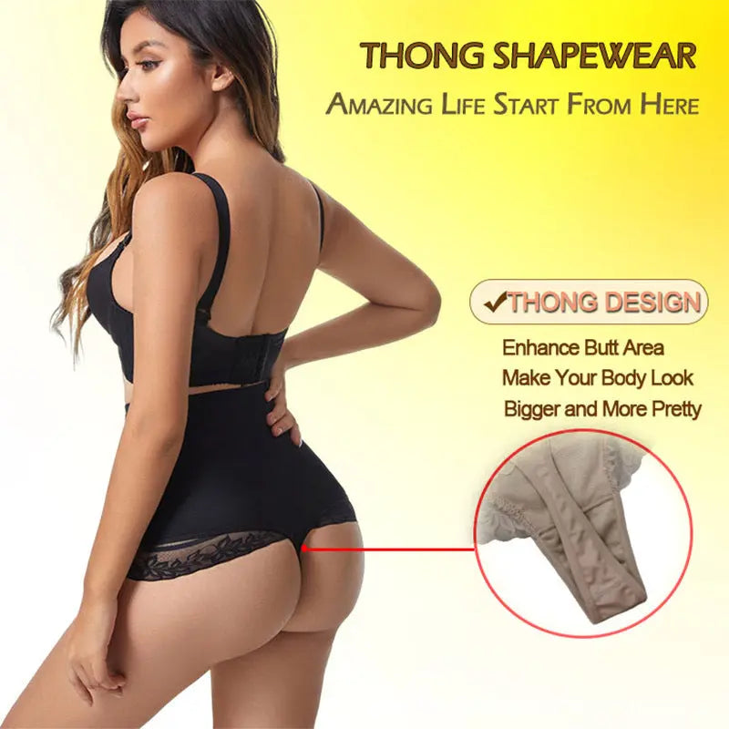 Black cross-border sexy hip-lifting underwear by SHOPEZRA L.L.C., T-shaped body-shaping thong for plus size fitness and smooth silhouette.