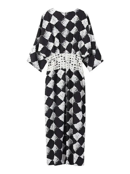 Elegant Plaid Printed Women&