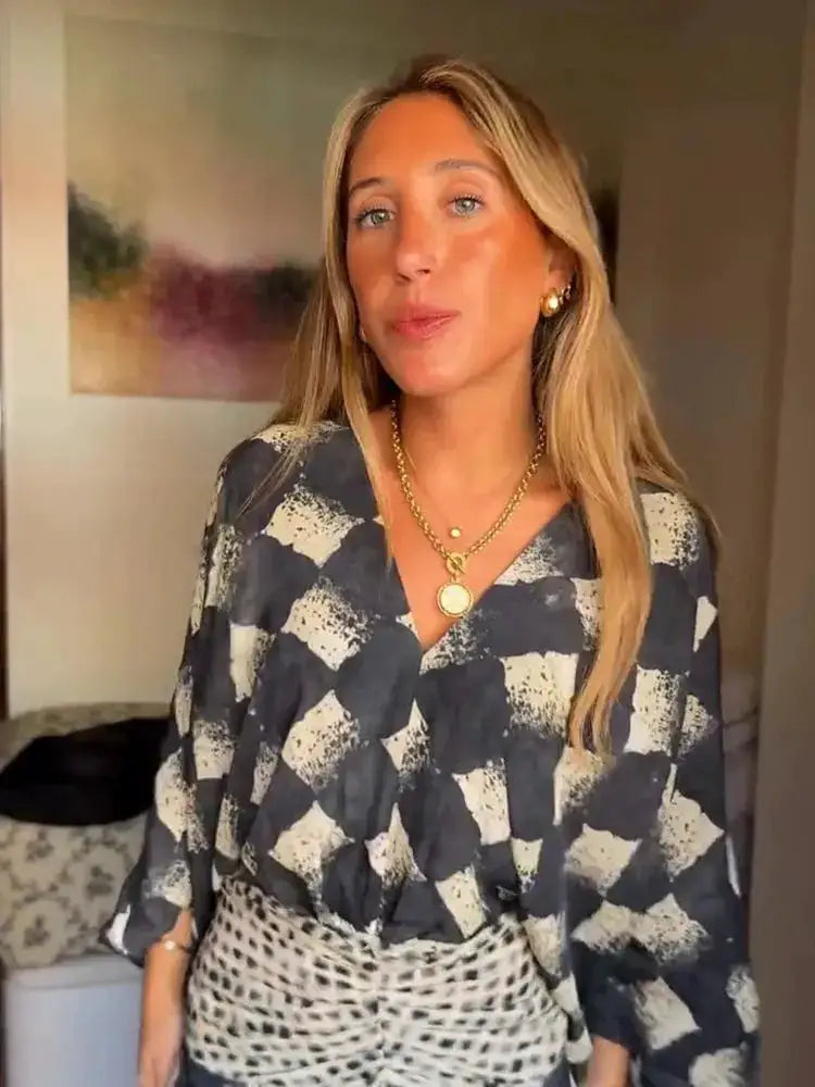 Elegant Plaid Printed Women&