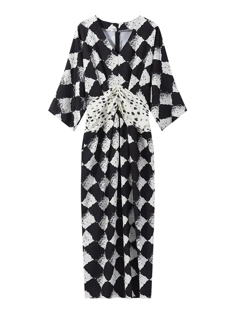 Elegant Plaid Printed Women&