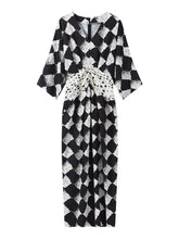 Elegant Plaid Printed Women&