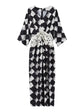 Elegant Plaid Printed Women&