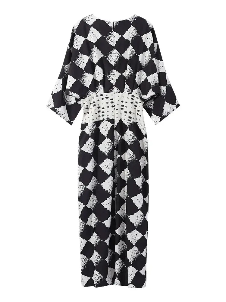 Elegant Plaid Printed Women&