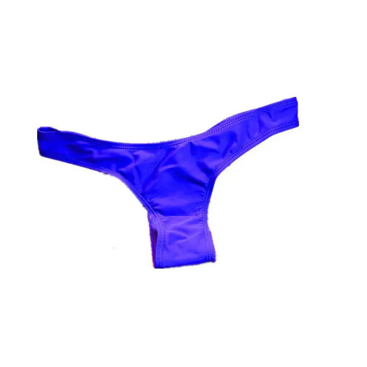 European and American cross-border 2021 new multi-color candy thong butt pleated swimming trunks by SHOPEZRA L.L.C.