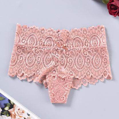 Europäische und amerikanische Übergröße Neue Damenunterwäsche Slips Japanischer Stil Hohe Taille Nylon Nahtlos Sexy Spitze Sexy Unterwäsche
