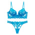 European and American sexy underwear French deep V embroidery stitching mesh lace underwear ultra-thin big chest small bra suit SHOPEZRA L.L.C.