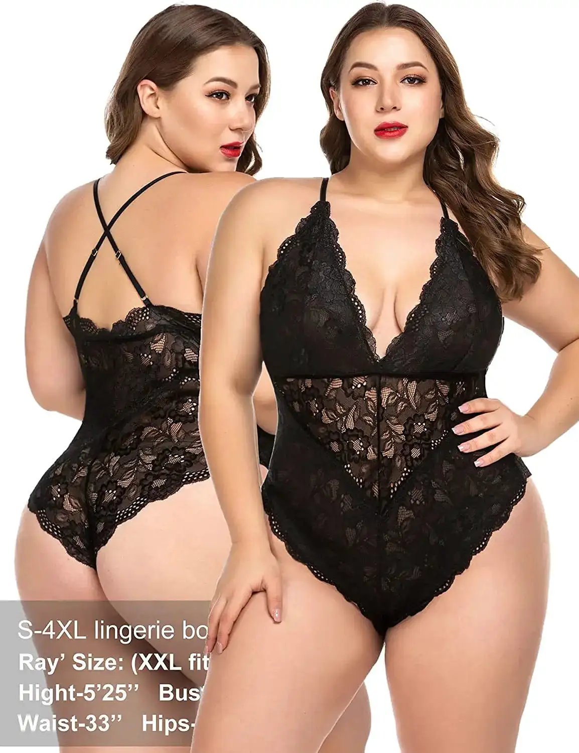 Foreign trade supply Europe and the United States sexy underwear sexy black strap women perspective cross strap jumpsuit manufacturers wholesale by Dropshipman