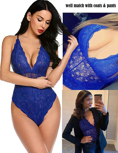 Foreign trade supply Europe and the United States sexy underwear sexy black strap women perspective cross strap jumpsuit manufacturers wholesale by Dropshipman