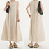 Korean Chic2026 Summer French Design Loose Backless Sleeveless Vest Dress Casual Age-Reducing Long Dress by Dropshipman