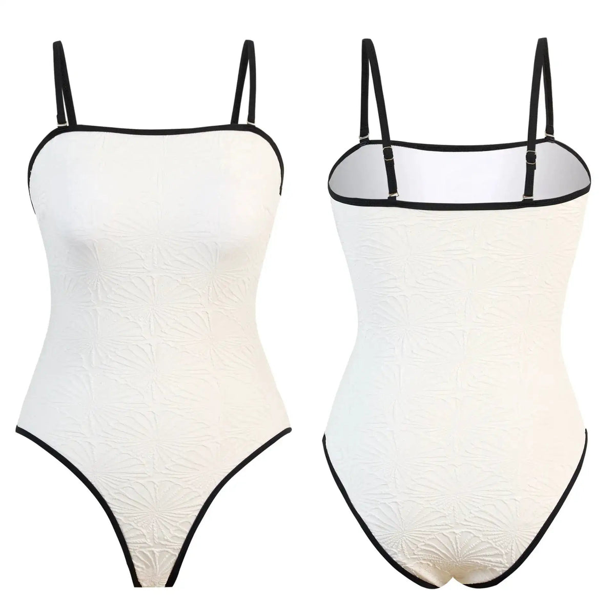Plain bikini one-piece swimsuit Europe and the United States Amazon AliExpress solid color sexy swimsuit gathered thong Europe and the United States by Dropshipman